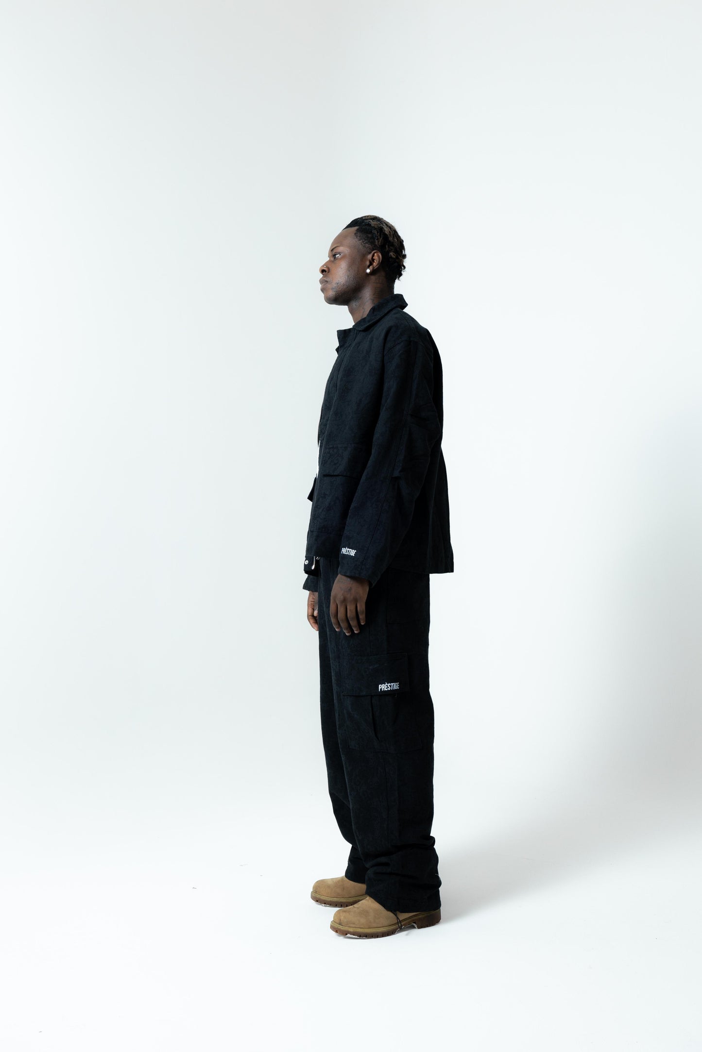 ZIP CROP FIT JACKET BLACK