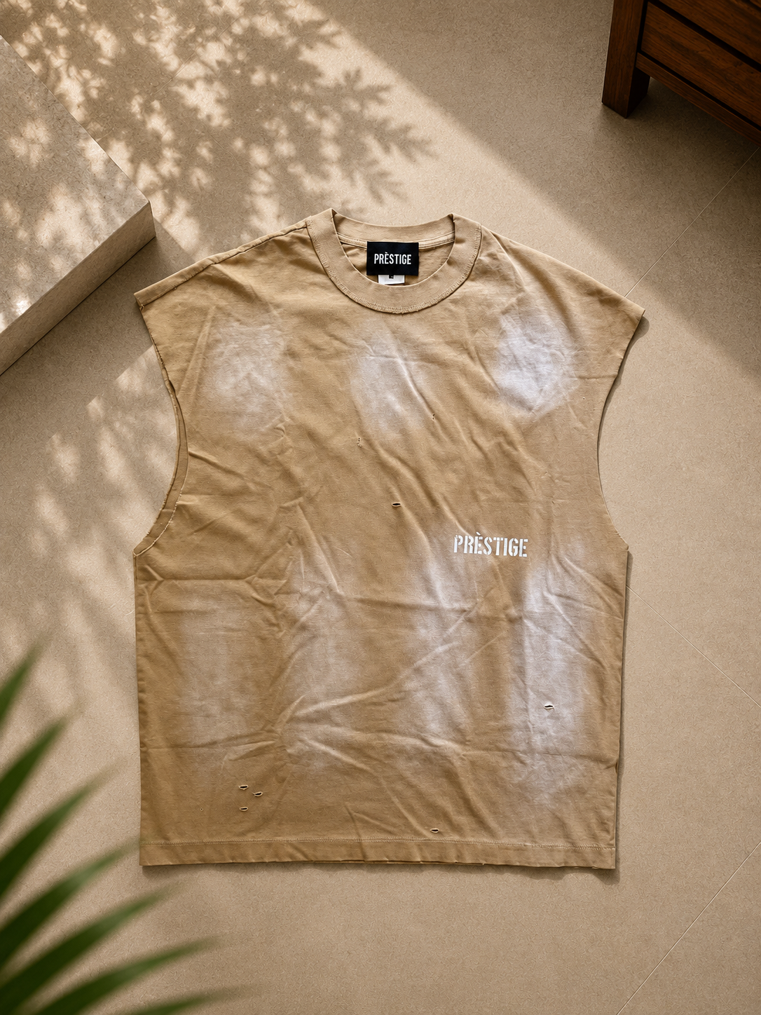 FADED TOP TANK BEIGE