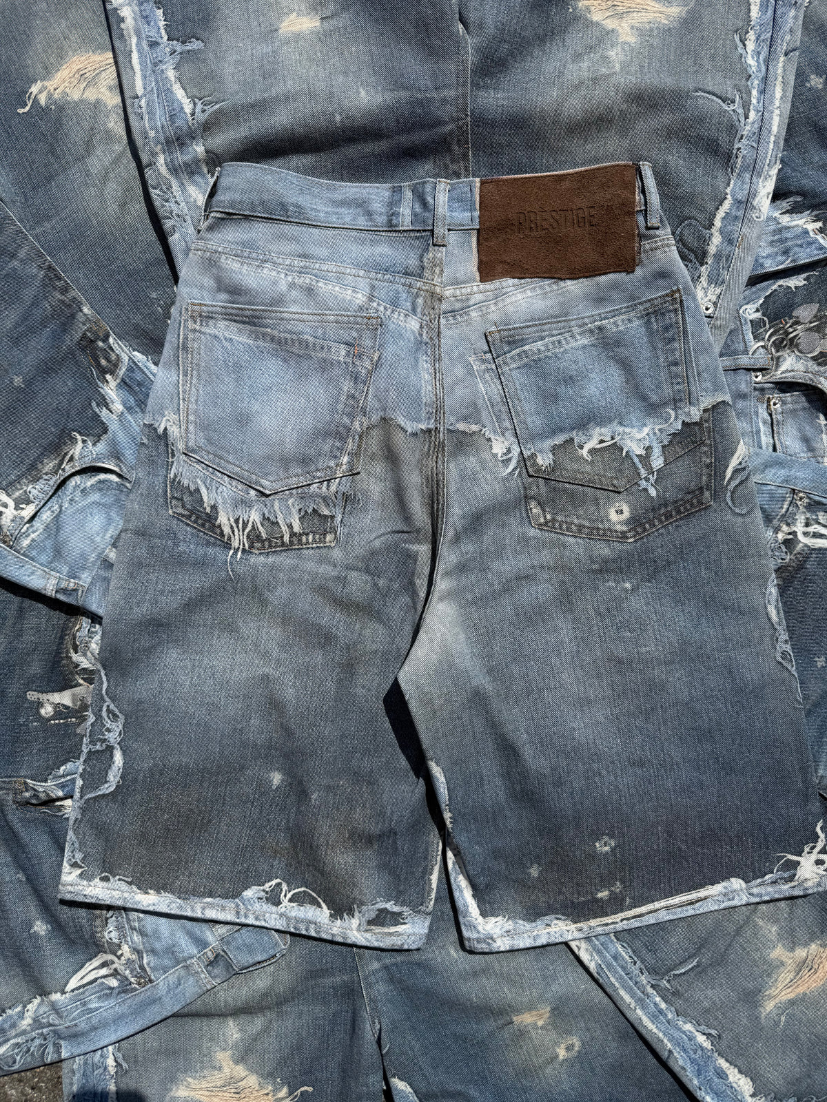 DENIM 3D PRINT SHORTS