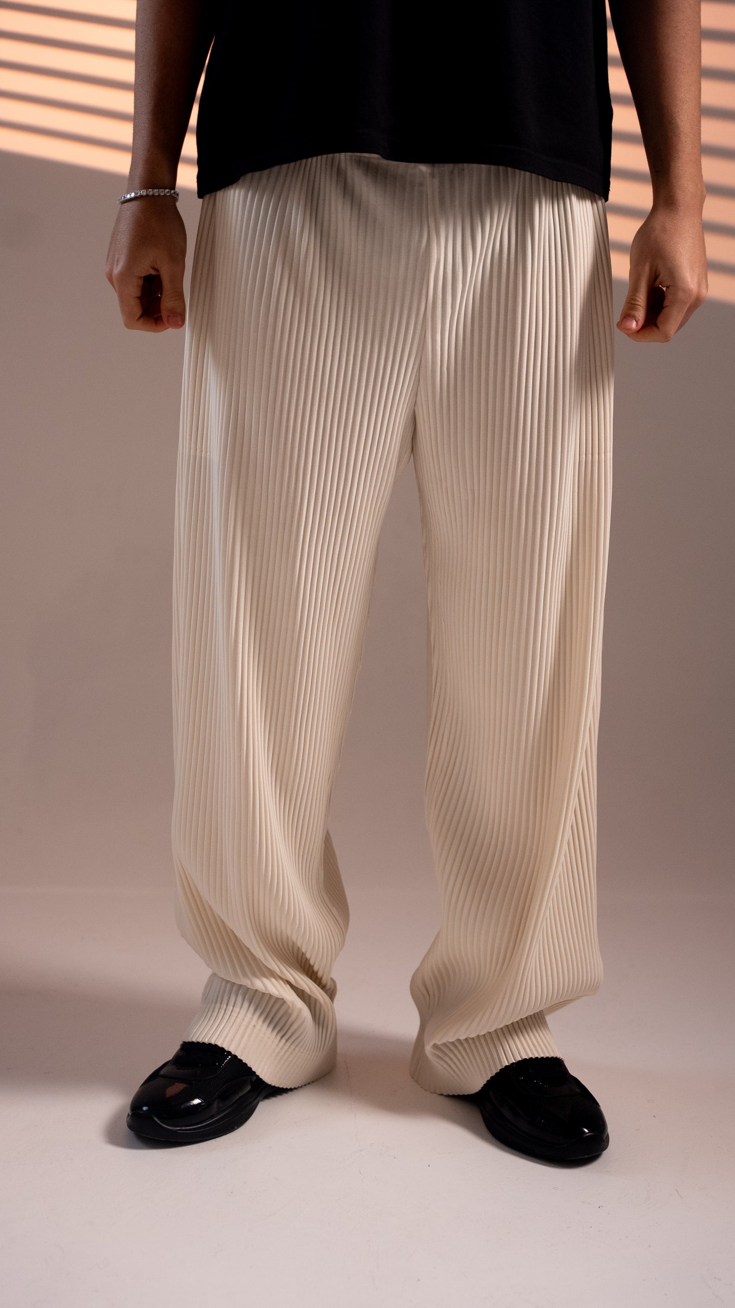 PLISSÈ PANTS CREAM