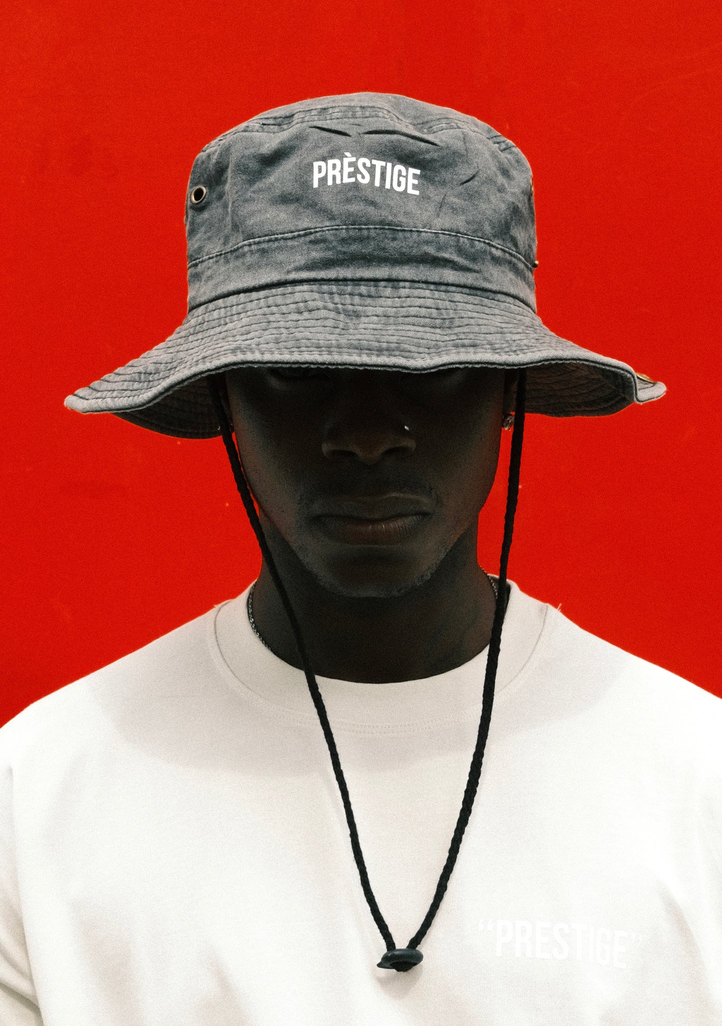 VINTAGE GREY BUCKET HAT