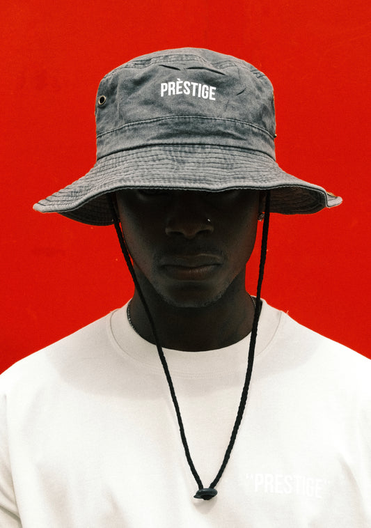 VINTAGE GREY BUCKET HAT