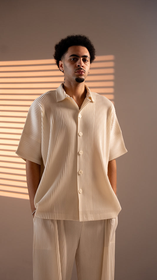 PLISSÈ SHIRT CREAM