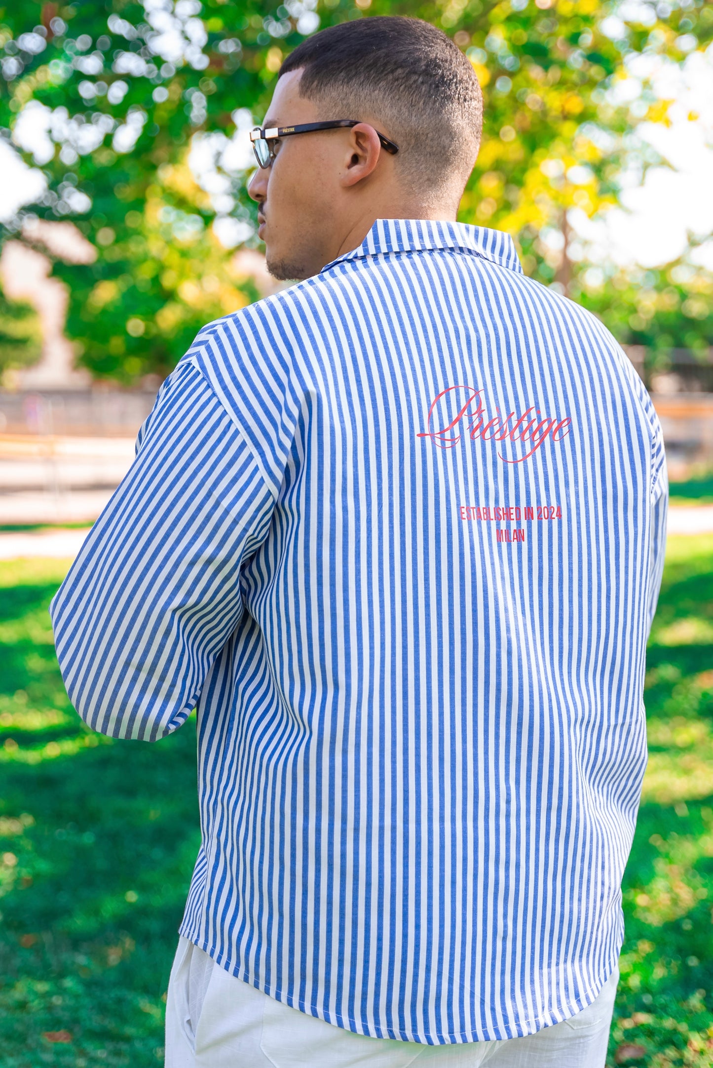 BOXY FIT STRIPES SHIRT