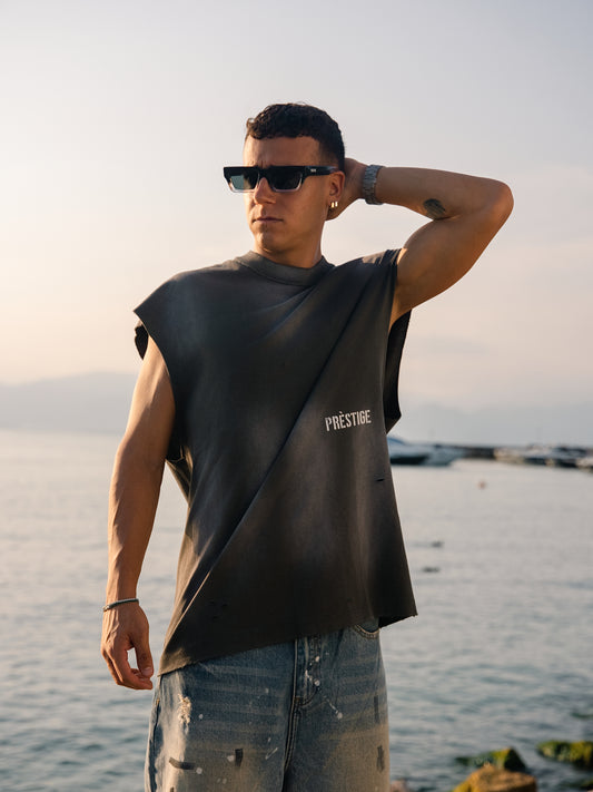 FADED TOP TANK GREY