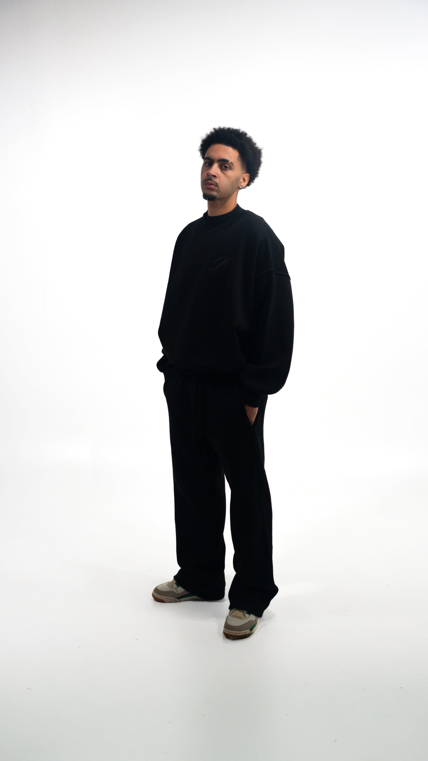 LUXURY MOCK NECK SWEATSHIRT