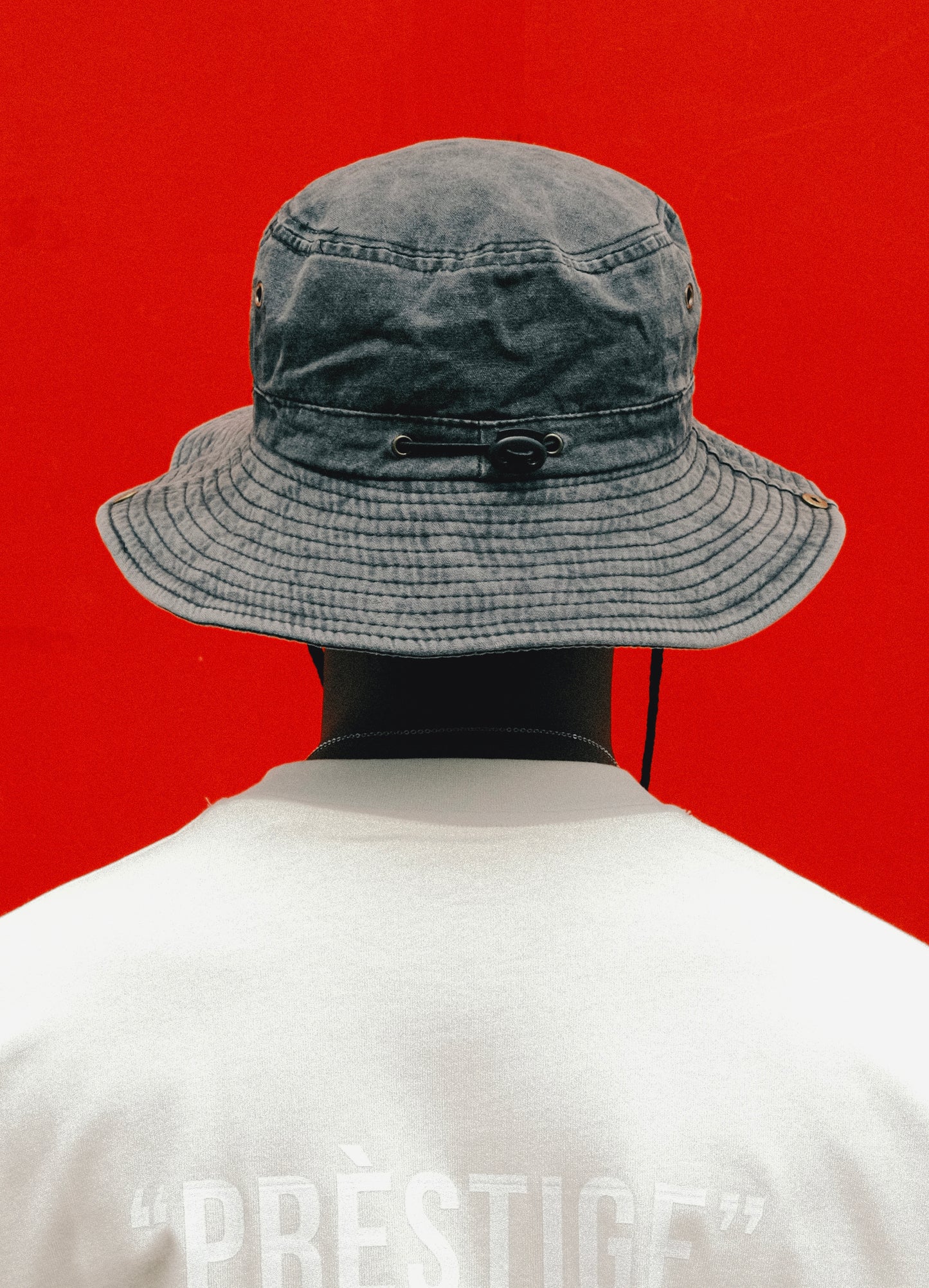 VINTAGE GREY BUCKET HAT